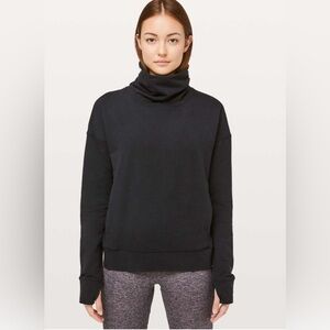Lululemon Athletica Go Forward Cowl Neck Black Pullover Sweatshirt
